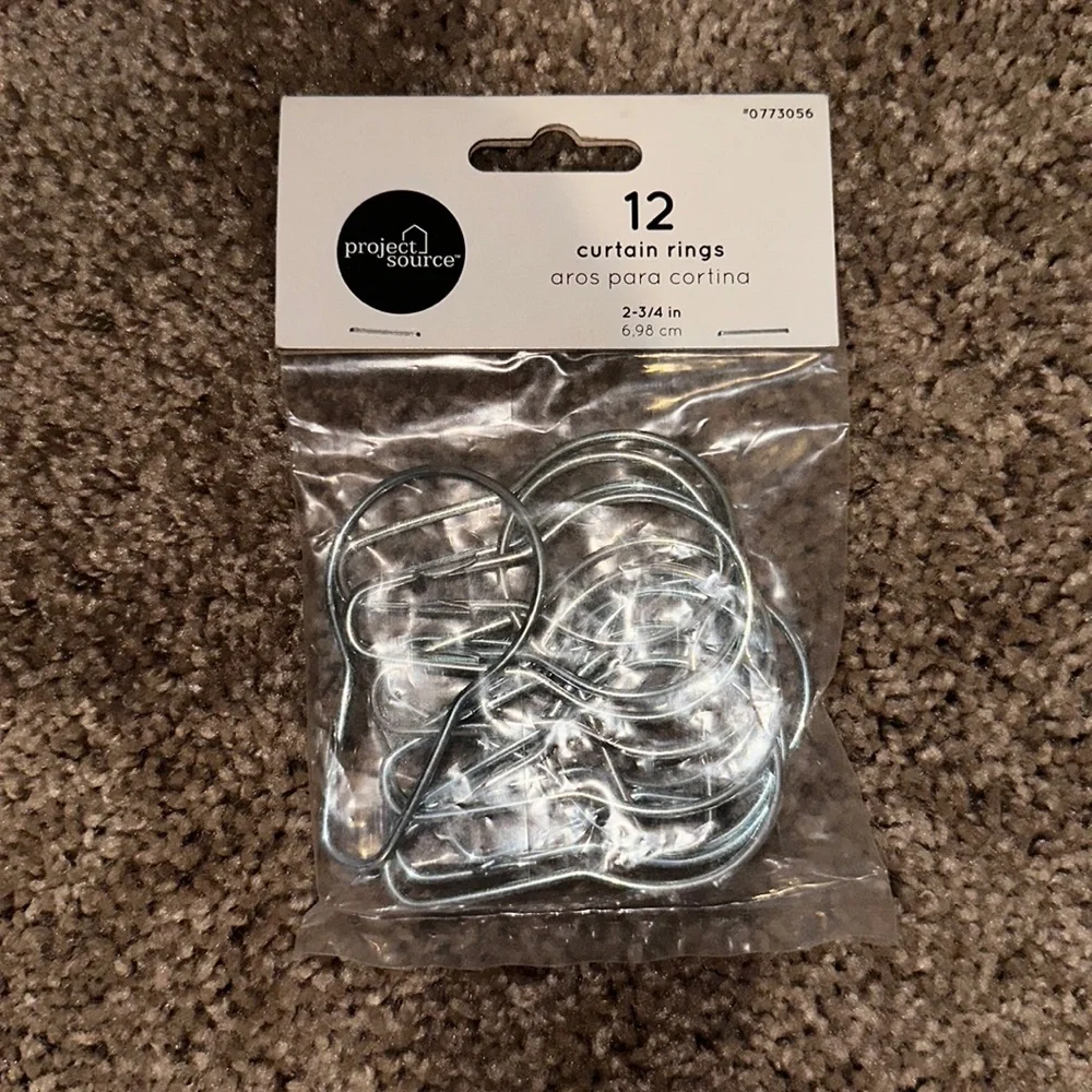 PACK OF 12 METAL CURTAIN RINGS